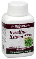 MedPharma Kyselina listová 800mcg 107tbl - cena, srovnání