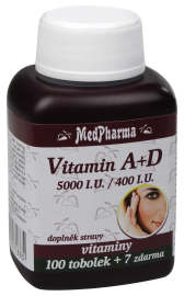 MedPharma Vitamín A+D (5000 I.U./400 I.U.) 107tbl