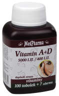 MedPharma Vitamín A+D (5000 I.U./400 I.U.) 107tbl - cena, srovnání