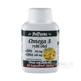 MedPharma Omega 3 Rybí olej Forte 37tbl