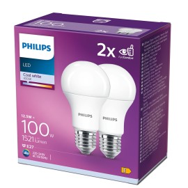 Philips LED žiarovka E27 12W 4000K 2ks