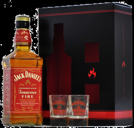 Jack Daniel's Fire + 2 Poháriky 0.7l