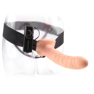 Fetish Fantasy 8" Vibrating Hollow Strap-On Flesh - cena, srovnání