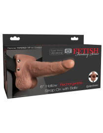 Fetish Fantasy 6" Hollow Rechargeable Strap-On