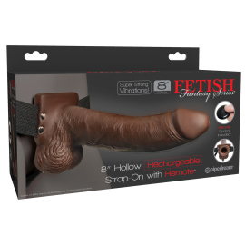 Fetish Fantasy 8" Hollow Rechargeable Strap-On