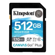 Kingston SDXC Canvas Go! Plus UHS-I U3 512GB - cena, srovnání