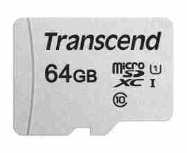 Transcend MicroSDXC 300S+ SD adaptér UHS-I U1 64GB
