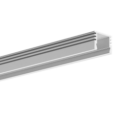 IdeaLED Hliníkový profil pro LED pásku, typ PDS vyšší FP-1718, stříbrný, 2 metry - Pouze hliníkový profil bez překryvu