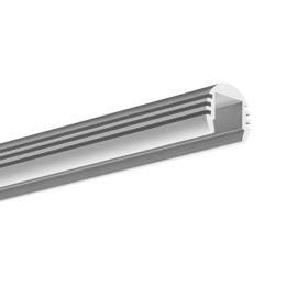 IdeaLED Hliníkový profil pro LED pásku, typ kulatý FP-3777, stříbrný, 2 metry - Pouze hliníkový profil bez překryvu