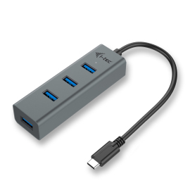 I-Tec USB-C Metal 4-portový HUB C31HUBMETAL403