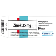 Generica Zinok 25mg 90tbl - cena, srovnání