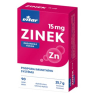 Vitar Zinok 15mg 90tbl - cena, srovnání