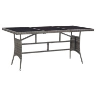 vidaXL Záhradný stôl, sivý 170x80x74 cm, polyratan - cena, srovnání