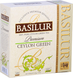 Basilur Premium Ceylon Green 100x2g