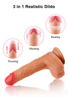 Paloqueth Realistic Dildo Vibrator with with 5 Shocks & Rotations - cena, srovnání