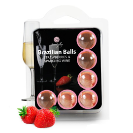 Secret Play Brazilian Balls Strawberry & Sparkling Wine 6 pack