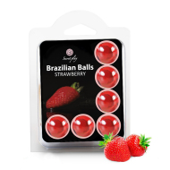 Secret Play Brazilian Balls Strawberry 6 pack - cena, srovnání
