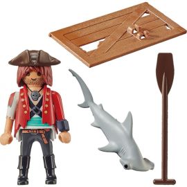 Playmobil Pirát s plťou a žralokom kladivounom