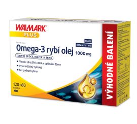 Walmark Plus Omega-3 Rybí olej 180tbl