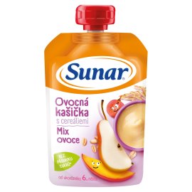 Hero Sunar Ovocná kašička Mix ovocia ovsené vločky 120g