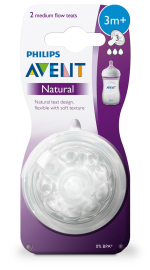 Philips Avent Natural Silikónový cumlík 3m+ 2ks