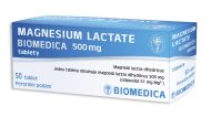 Biomedica Magnesium Lactate 500mg 50tbl - cena, srovnání