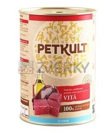 Petkult Dog Konzerva Junior Hovädzie 400g