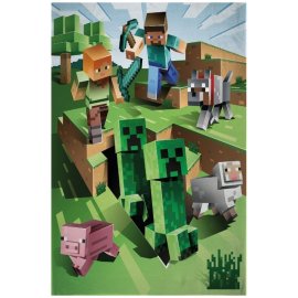 Halantex Fleecová deka Minecraft Farma 100 x 150 cm