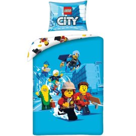 Halantex Bavlnené obliečky LEGO CITY Adventures - Fire Team 70 x 90 cm + 140 x 200 cm