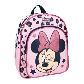 Vadobag Dievčenský batoh Minnie Mouse s trblietavou mašľou 8L