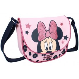 Vadobag Dievčenská taška Crossbag Minnie Mouse s trblietavou mašľou