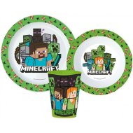 Stor Sada plastového riadu Minecraft s kelímkom - 3 dielna súprava
