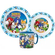 Stor Sada plastového riadu s hrnčekom pre deti Ježko Sonic - 3 diely - cena, srovnání