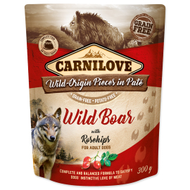 Carnilove Dog Pouch Paté Wild Boar with Rosehips 300g