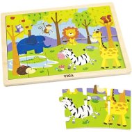 Viga Drevené puzzle 24 dielikov - Zoo - cena, srovnání