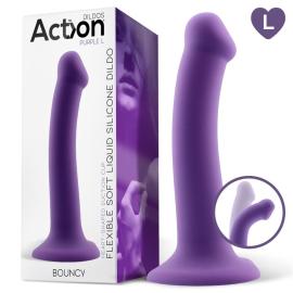 Action Bouncy Liquid Silicone Dildo Hiper Flexible 7.5"