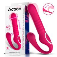 Action Strapless Strap-On Thrusting & Waving Pulse Triple Action Dildo - cena, srovnání