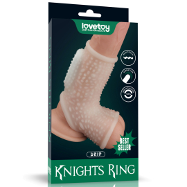 Lovetoy Vibrating Drip Knights Ring with Scrotum Sleeve