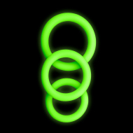 Ouch! Glow in the Dark 3 pcs Cock Ring Set - cena, srovnání