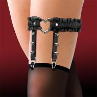 Cinderella Garter with Heart and Ruffles Vegan Leather - cena, srovnání