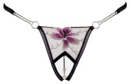 Cottelli Crotchless String with Flower 2322269 - cena, srovnání