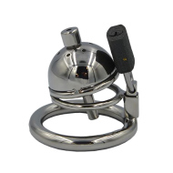 Mister B Steel Mini Chastity Cage with Plug - cena, srovnání