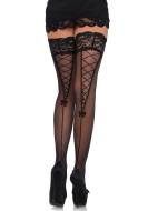 Leg Avenue Sheer Stay Up with a Lace Top 9098 - cena, srovnání