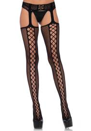 Leg Avenue Lace Up Backseam Stockings 1776