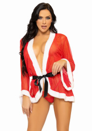 Leg Avenue Santa Robe Tie & String 3 pcs Set