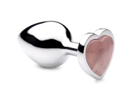 Booty Sparks Gemstones Rose Quartz Heart Anal Plug Medium - cena, srovnání