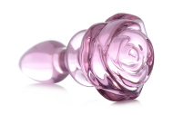 Booty Sparks Pink Rose Glass Anal Plug Small - cena, srovnání