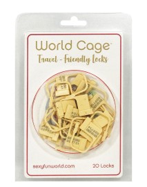 World Cage Travel Friendly Locks for Chastity Devices 20 pcs