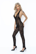 Noir Handmade F286 Leopard Flock Halter Catsuit - cena, srovnání