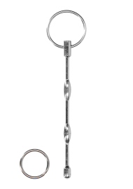 Ouch! Urethral Sounding Ribbed Plug with Ring